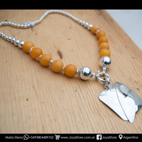 DIJE DE PLATA 950 y NACAR