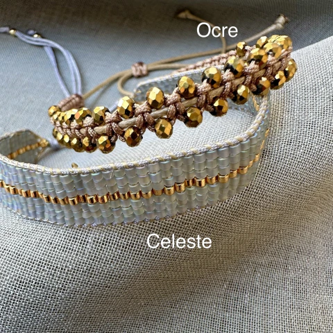 PULSERA TEJIDA CRISTAL