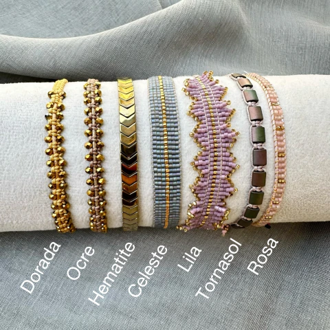 PULSERA TEJIDA CRISTAL