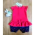 Macaquinho banho de sol vermelho e azul marinho (joaninhas) tip top roupa de bebê menina
