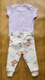 enxoval bebê hering casaquinho, body, calça, dinossauro, lilás