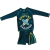 Conjunto Infantil Praia Camiseta Manga Longa e Sunga Verde Pranchas