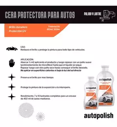 Cera Protectora para Autos 900 ml Autopolish - comprar online