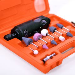 KIT 14Pcs AMOLADORA RECTA ENC. 1/4 NEUMATICA - HN20K - Mundo Bega