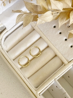 Aros Oro 18k - Argolla Facetada N°1