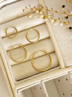 Aros Oro 18k - Argolla Lisa N°3 - tienda online