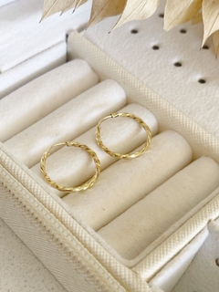 Aros Oro 18k - Argolla Facetada N°3 - comprar online