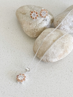 Conjunto Plata 925 - Aros, Dije y Cadena N°12