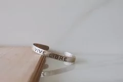 Pulsera Plata 925 - Pinza Grabada (5mm)