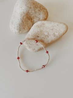 Pulsera Plata 925 - Elastizada con cristal