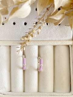 Aros Plata 925 - Argollita Esmaltada Susanito - tienda online