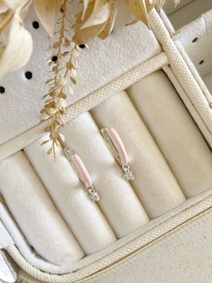 Aros Plata 925 - Argollita Esmaltada con Cubik en internet
