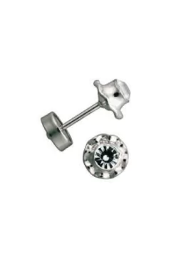 Abridor Plata 925 - Strass Zafiro Mediano (Ch-042)
