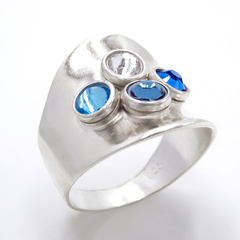 Anillo Crystal & Plata 925 - Blühe 4-831 - ROMINA relojeria+joyeria