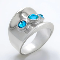 Anillo Crystal & Plata 925 - Blühe 4-830