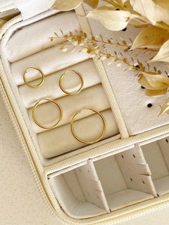 Aros Oro 18k - Argolla Lisa N°2 - ROMINA relojeria+joyeria
