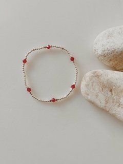 Pulsera Plata 925 - Elastizada con cristal - comprar online