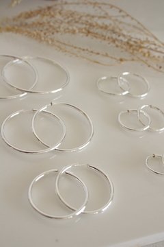 Aros Plata 925 - Argollas N°3 - ROMINA relojeria+joyeria