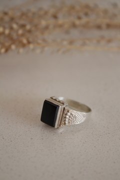 Anillo Plata 925 - Sello Hombre Onix en internet