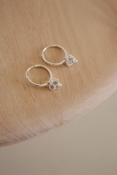 Aros Plata 925 - Corazón Cubik en internet