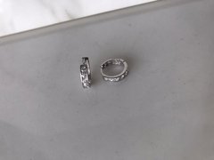 Aro Oro Blanco 18k - Argolla con Cubik
