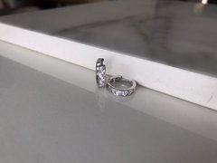Aro Oro Blanco 18k - Argolla con Cubik - tienda online