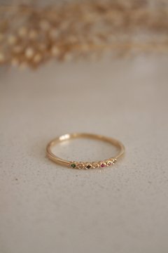 Anillo Oro 18k - 1/2 Sin Fin Colores