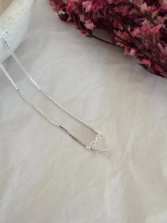Collar Plata 925 - Corazón Pave en internet