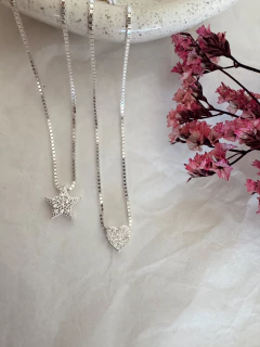 Collar Plata 925 - Corazón Pave - comprar online