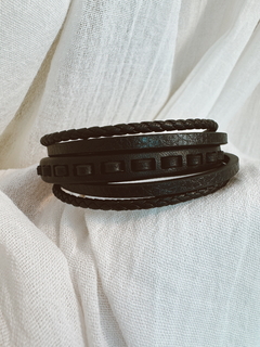 Pulsera Cuero y Acero - PUA 2089 en internet