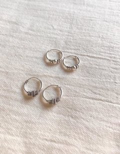 Aros Plata 925 - Argollas Boho N°2 (12mm)