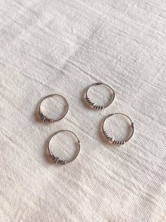 Aros Plata 925 - Argollas Boho N°4 (17mm)