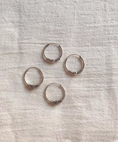 Aros Plata 925 - Argollas Boho N°4 (17mm) - ROMINA relojeria+joyeria