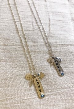 Collar Plata 925 - Bañado + Charms en internet