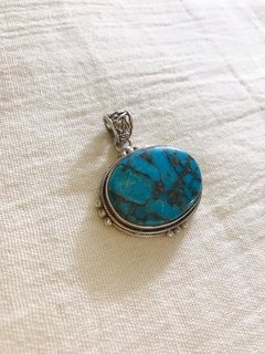 Dije Piedra Natural - Turqueza Oval