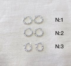 Aros Plata 925 - Argollitas Bolitas N°2 - ROMINA relojeria+joyeria