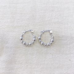 Aros Plata 925 - Argollitas Bolitas N°2 en internet