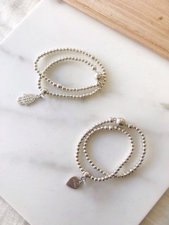 Pulsera Plata Iman - 2 vueltas