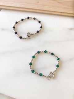 Pulsera Plata y Cristal Checo - Chios