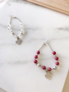 Pulsera Denario Plata y Piedra - Naxos