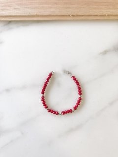 Pulsera Plata y Cristal Checo - Samos - ROMINA relojeria+joyeria
