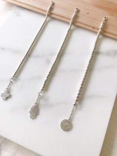 Pulsera Plata 925 - Bolita y Dije N°3 - comprar online