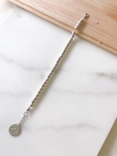 Pulsera Plata 925 - Bolita y Dije N°3