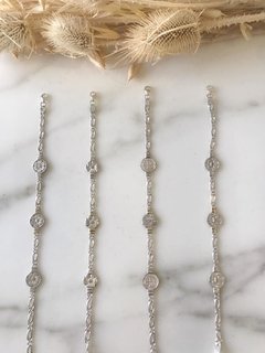 Pulsera Plata y Oro - Eco + 3 Dijes - comprar online
