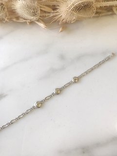 Pulsera Plata y Oro - Boton - comprar online