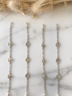 Pulsera Plata y Oro - Eco + 3 Dijes