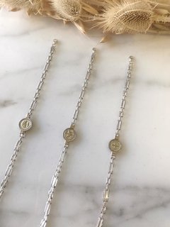 Pulsera Plata y Oro - Eco + 1 Dije - comprar online