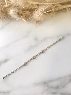 Pulsera Plata y Oro - Boton