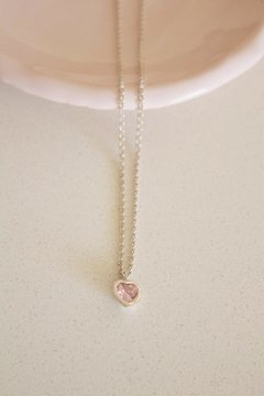 Collar Chocker Plata 925 - Corazón Cubic (DI687)