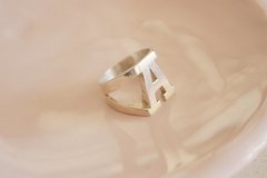 Anillo Plata 925 - Inicial XL - ROMINA relojeria+joyeria